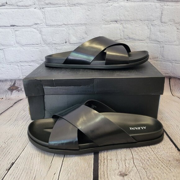 Alfani Men's Whitter Cross Sandals- Black - Picture 3 of 8